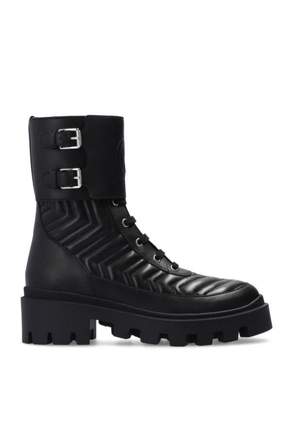 gucci Homme Branded leather ankle boots